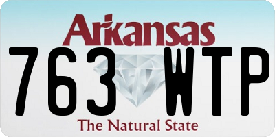 AR license plate 763WTP