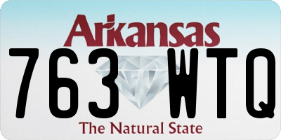 AR license plate 763WTQ