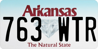 AR license plate 763WTR