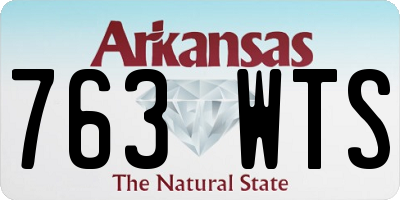 AR license plate 763WTS