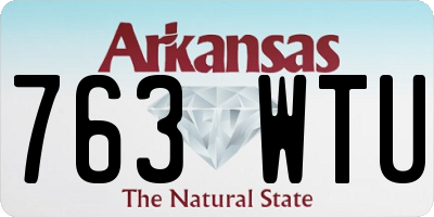 AR license plate 763WTU