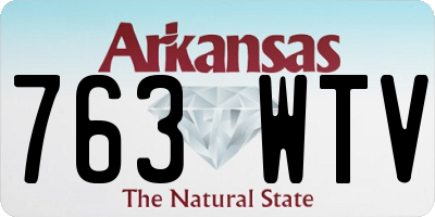 AR license plate 763WTV