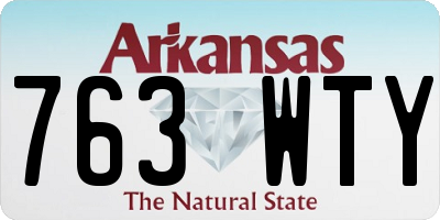 AR license plate 763WTY