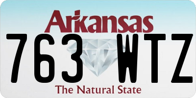 AR license plate 763WTZ