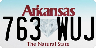 AR license plate 763WUJ