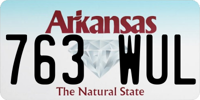 AR license plate 763WUL