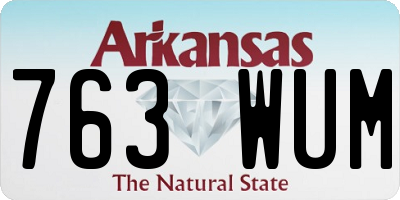 AR license plate 763WUM