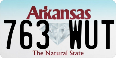 AR license plate 763WUT