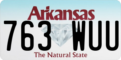 AR license plate 763WUU