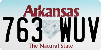 AR license plate 763WUV