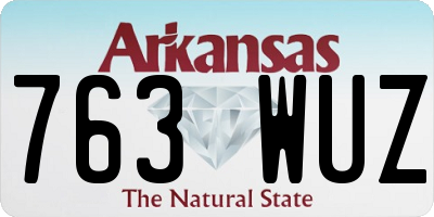 AR license plate 763WUZ