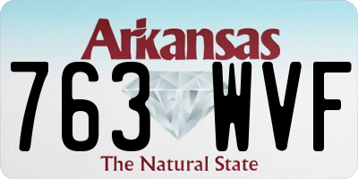 AR license plate 763WVF
