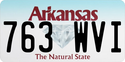 AR license plate 763WVI