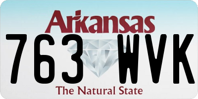 AR license plate 763WVK