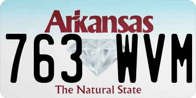 AR license plate 763WVM