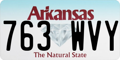 AR license plate 763WVY