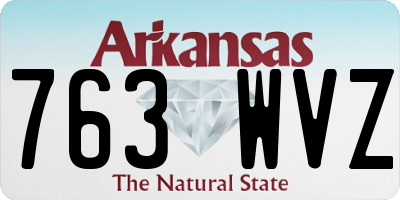 AR license plate 763WVZ