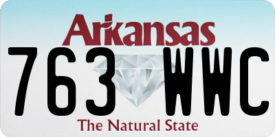 AR license plate 763WWC