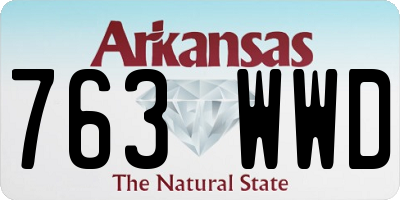 AR license plate 763WWD