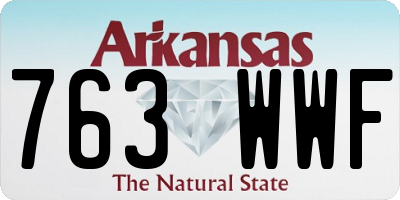 AR license plate 763WWF