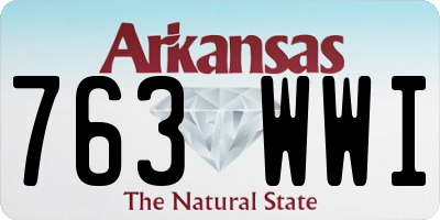 AR license plate 763WWI