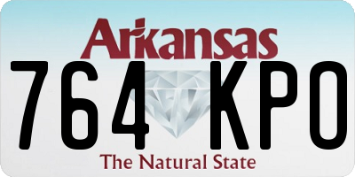 AR license plate 764KPO