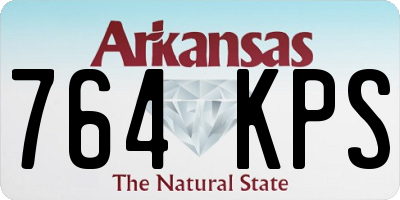 AR license plate 764KPS