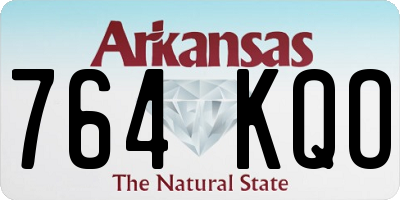 AR license plate 764KQO