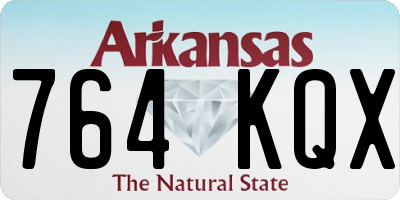 AR license plate 764KQX