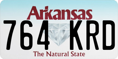 AR license plate 764KRD