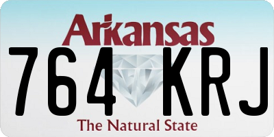 AR license plate 764KRJ