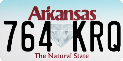 AR license plate 764KRQ