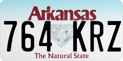 AR license plate 764KRZ