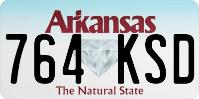 AR license plate 764KSD