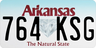 AR license plate 764KSG
