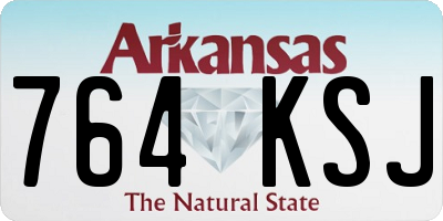 AR license plate 764KSJ