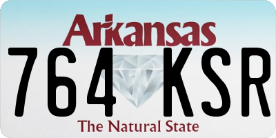 AR license plate 764KSR