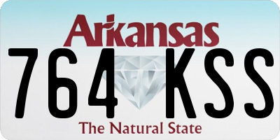 AR license plate 764KSS