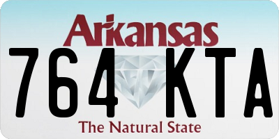 AR license plate 764KTA