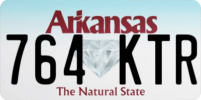 AR license plate 764KTR