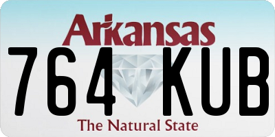AR license plate 764KUB