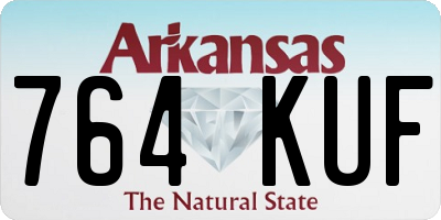 AR license plate 764KUF