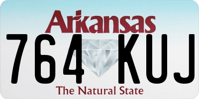 AR license plate 764KUJ