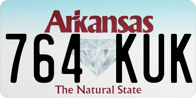 AR license plate 764KUK