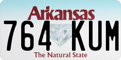 AR license plate 764KUM