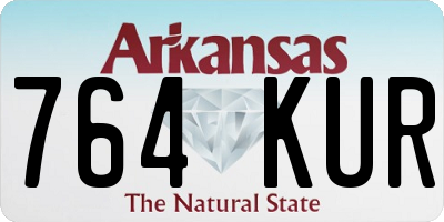 AR license plate 764KUR
