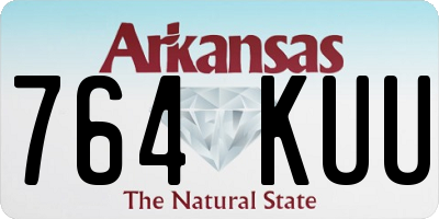 AR license plate 764KUU