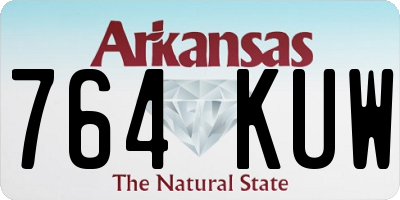 AR license plate 764KUW