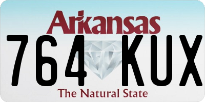AR license plate 764KUX