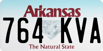 AR license plate 764KVA